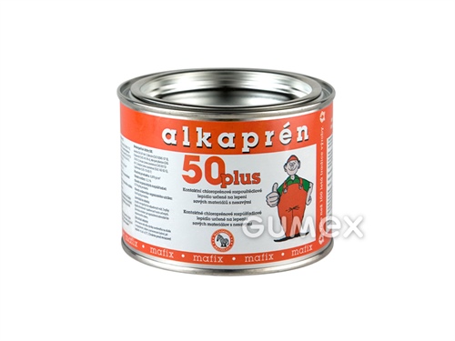 Beztoluenové lepidlo Alkaprén 50 PLUS, lepí nesavé materiály se savými, 0,5l, pryž/beton, pryž/kůže, umakart/dřevo
